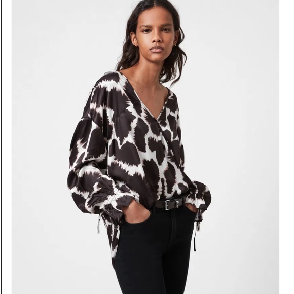 ALLSAINTS Penny Silk Blend Tabula Top - Picture 2 of 12